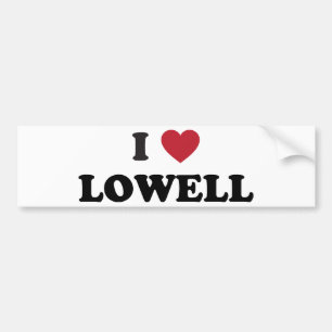 I Love Lowell Massachusetts Bumper Sticker