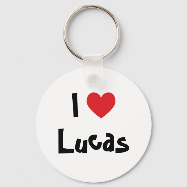 I Love Lucas Key Ring (Front)