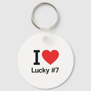 I Love Lucky #7 Key Ring