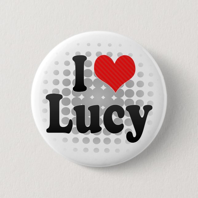 I Love Lucy 6 Cm Round Badge (Front)