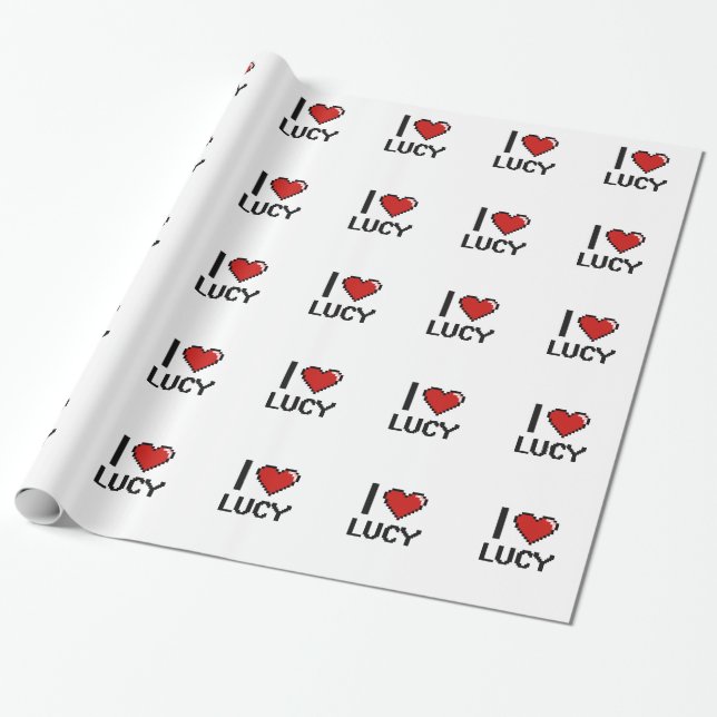 I Love Lucy Digital Retro Design Wrapping Paper (Unrolled)