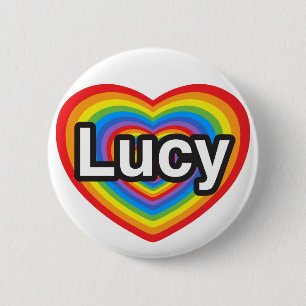 I love Lucy. I love you Lucy. Heart 6 Cm Round Badge