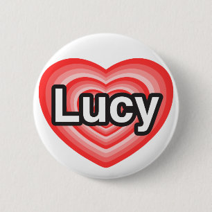 I love Lucy. I love you Lucy. Heart 6 Cm Round Badge