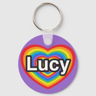 I love Lucy. I love you Lucy. Heart Key Ring