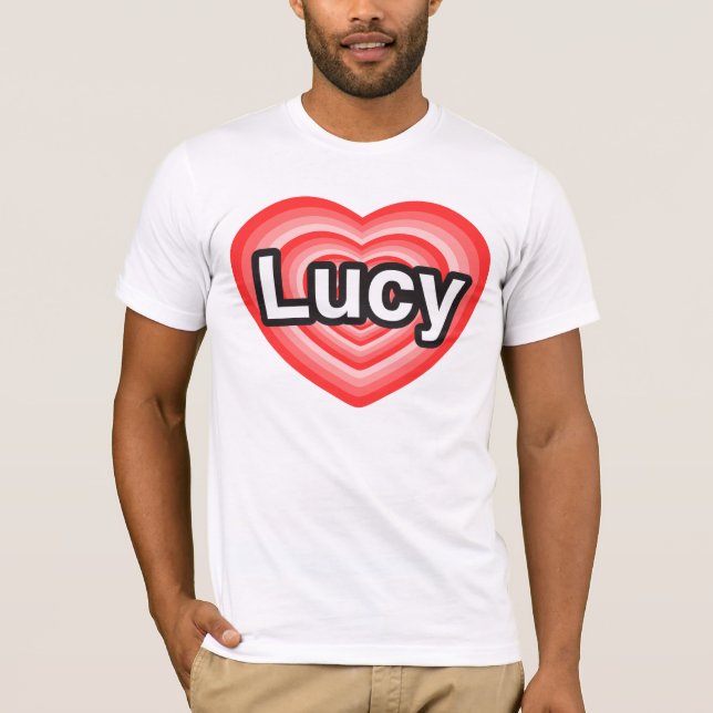 I love Lucy. I love you Lucy. Heart T-Shirt (Front)