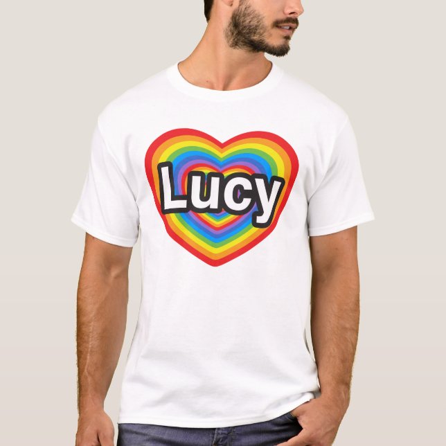 I love Lucy. I love you Lucy. Heart T-Shirt (Front)