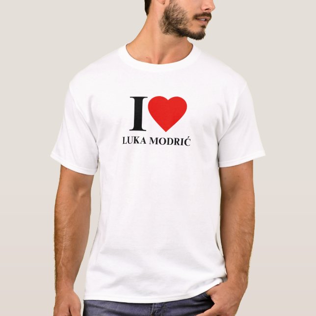 I Love Luka Modrić Fan T-Shirt (Front)