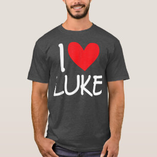 I Love Luke Name Personalised Men Guy BFF Friend H T-Shirt
