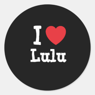 I love Lulu heart T-Shirt Classic Round Sticker