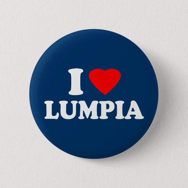 I Love Lumpia 6 Cm Round Badge (Front)