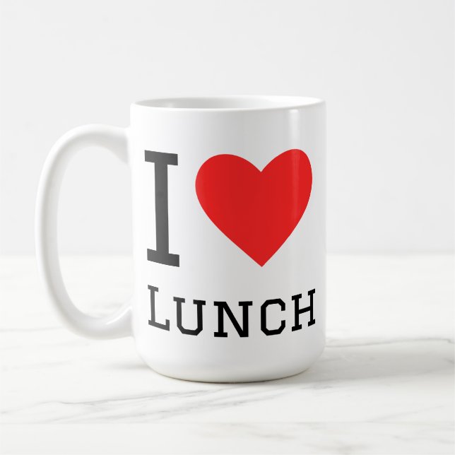 I love lunch coffee mug (Left)