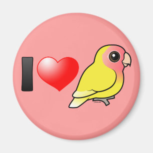 I Love Lutino Peach-faced Lovebirds Magnet