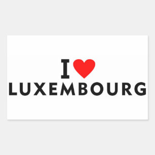I love Luxembourg country like heart travel touris Rectangular Sticker