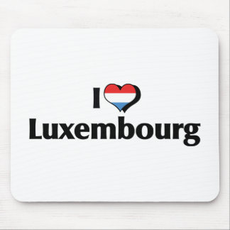 I Love Luxembourg Flag Mouse Pad