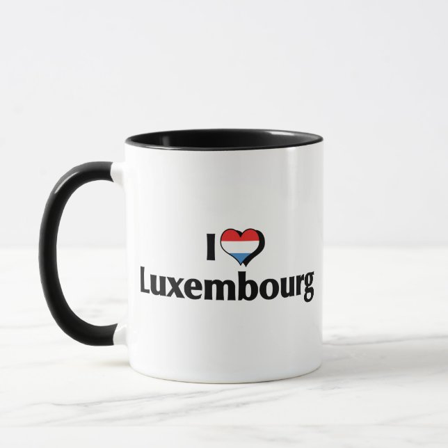 I Love Luxembourg Flag Mug (Left)