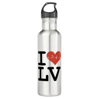 I LOVE LV HEARTBEAT SKYLINE 710 ML WATER BOTTLE