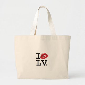 I LOVE LV KISS LARGE TOTE BAG