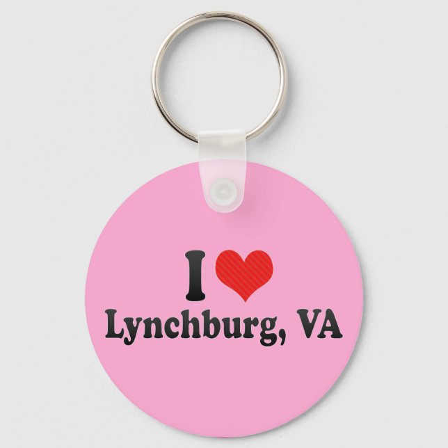 I Love Lynchburg, VA Key Ring (Front)