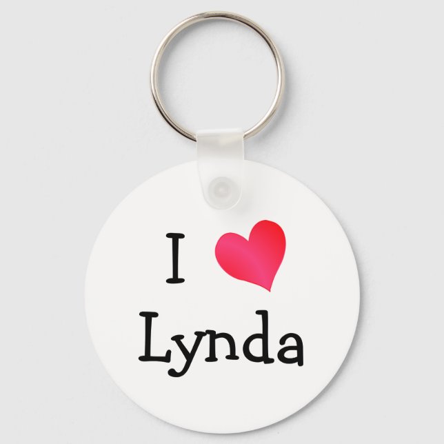 I Love Lynda Key Ring (Front)