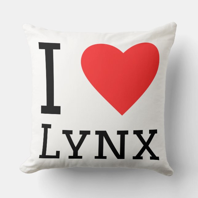 I love lynx  cushion (Front)