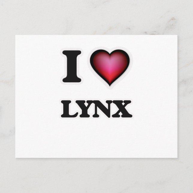 I Love Lynx Postcard (Front)