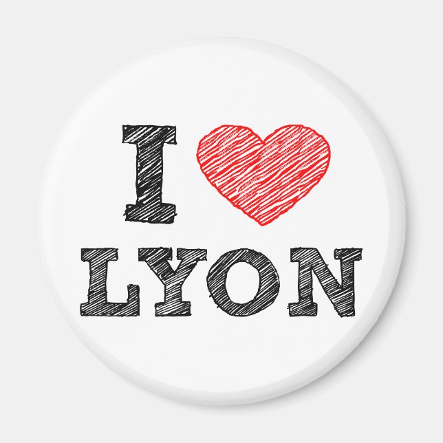 I Love Lyon Magnet (Front)