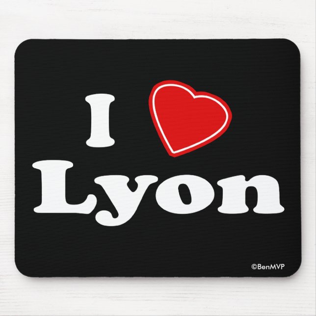 I Love Lyon Mouse Pad (Front)