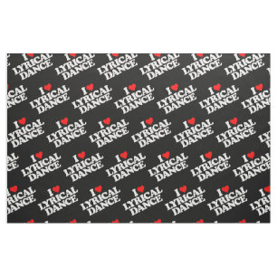 I LOVE LYRICAL DANCE FABRIC