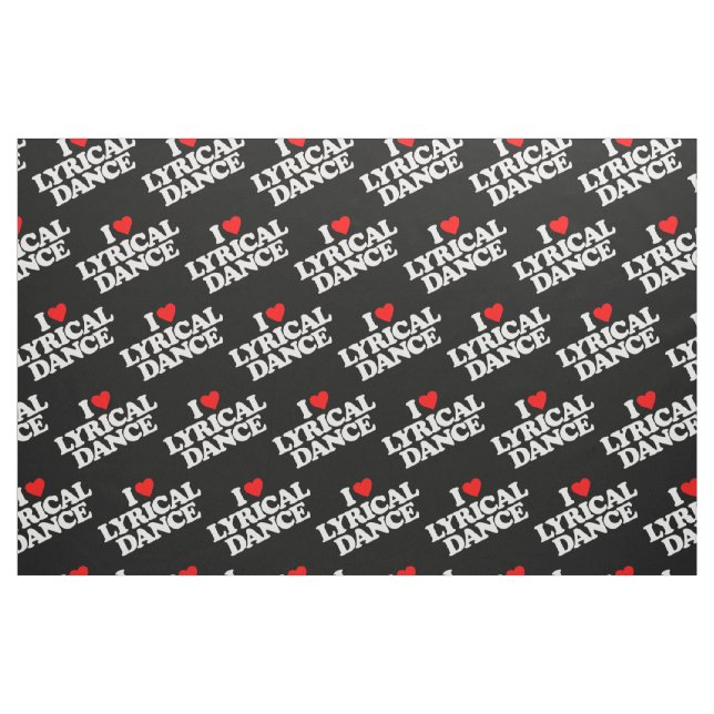 I LOVE LYRICAL DANCE FABRIC (Fat Quarter)