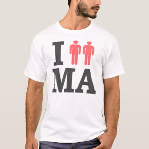 I Love MA Massachusetts Boston Gay Marriage Pride T-Shirt