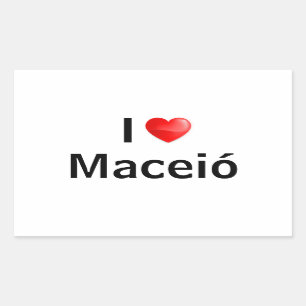 I love Maceió Rectangular Sticker