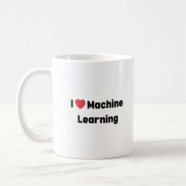 I Love Machine Learning Mug – Perfect Gift for AI  (Left)