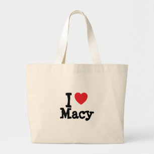 I love Macy heart T-Shirt Large Tote Bag