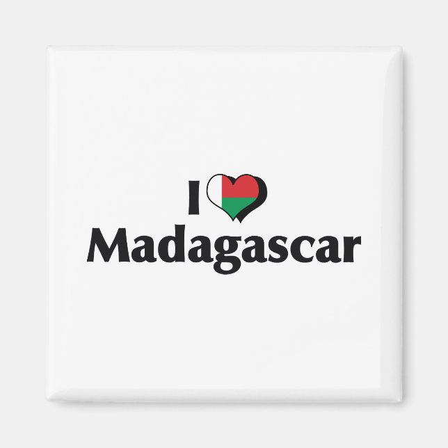 I Love Madagascar Flag Magnet (Front)