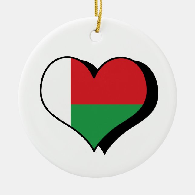 I Love Madagascar Flag Ornament (Front)