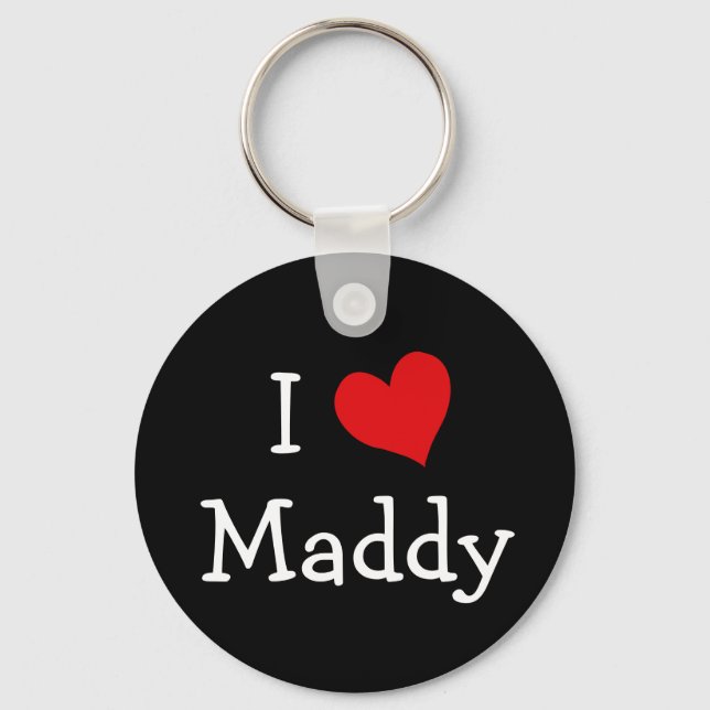 I Love Maddy Key Ring (Front)