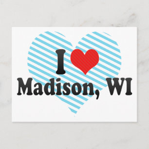 I Love Madison, WI Postcard