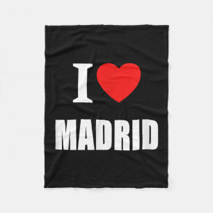 I Love Madrid Spain Espana Sunshine Spanish Summer Fleece Blanket