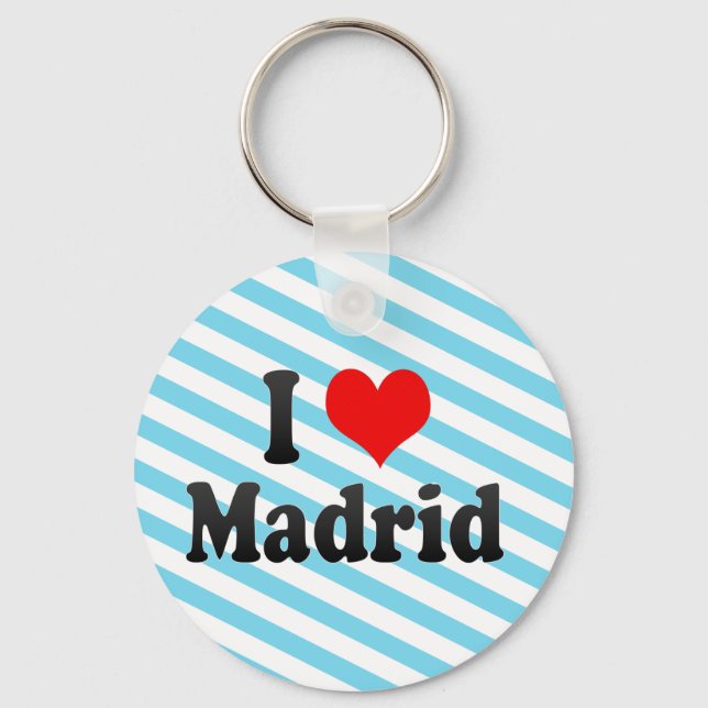 I Love Madrid, Spain. Me Encanta Madrid, Spain Key Ring (Front)