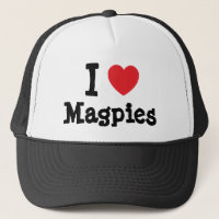 I love Magpies heart custom personalised