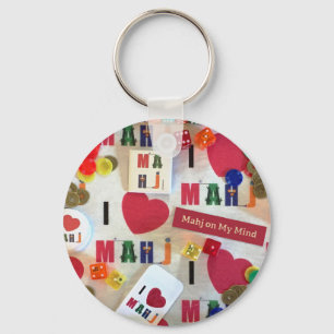 I love mah jongg keychain