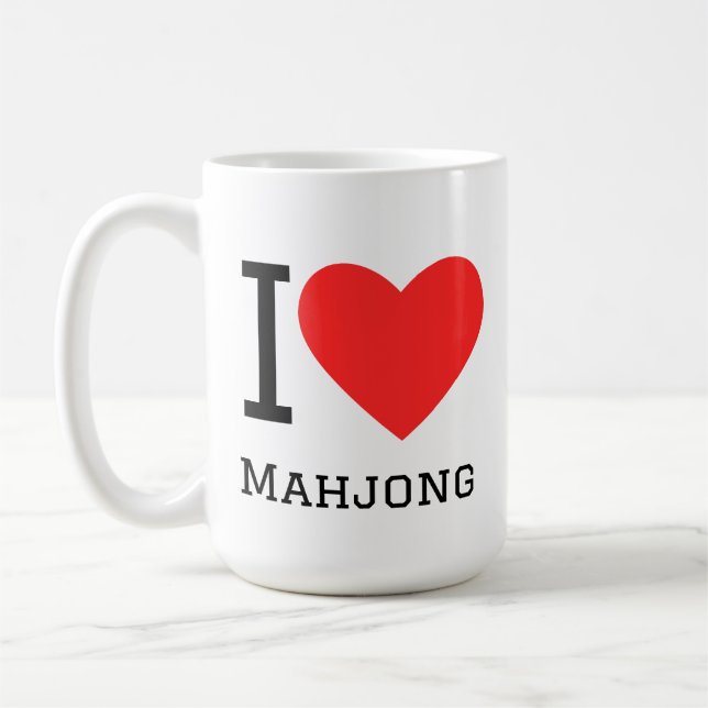 I love mahjong coffee mug (Left)