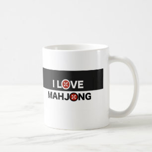 I Love Mahjong O Replaced with MJ Flower Coffee Mug