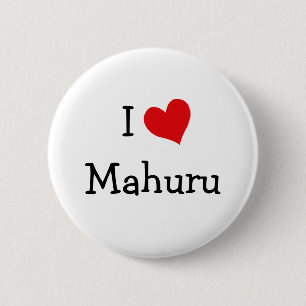 I Love Mahuru 6 Cm Round Badge