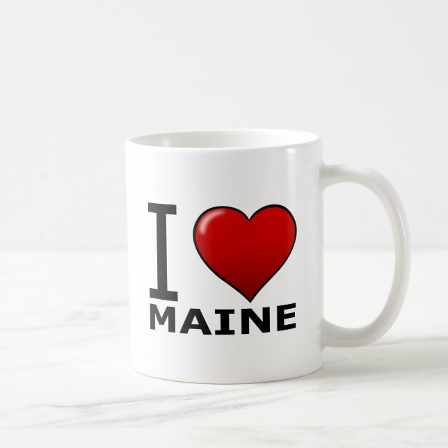 I LOVE MAINE COFFEE MUG (Right)
