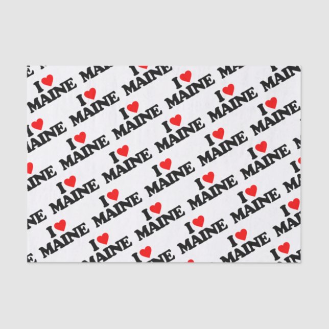 I LOVE MAINE TISSUE PAPER (Front)