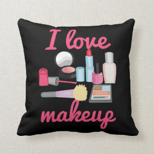 I love makeup cosmetics Decorative Throw Pillow