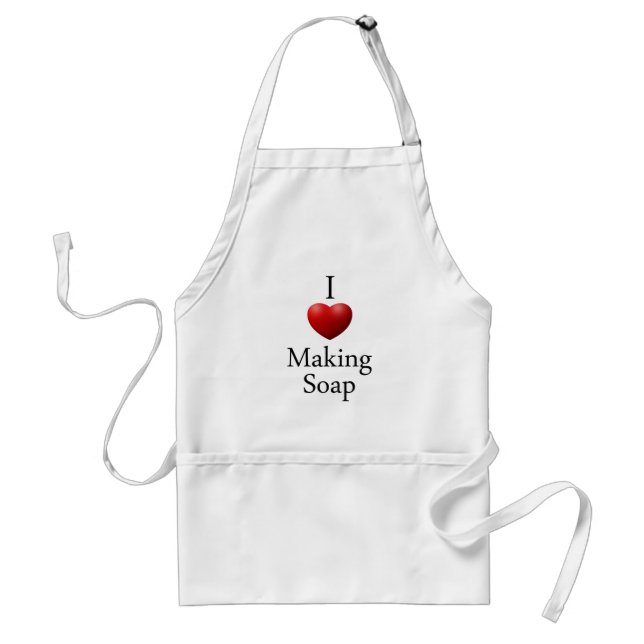 I Love Making Soap Apron (Front)