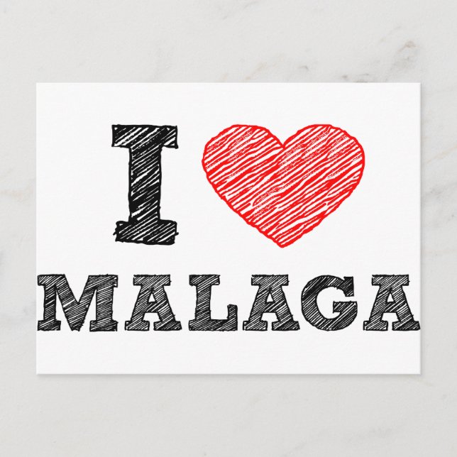 I Love Málaga Postcard (Front)