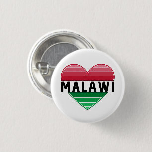 I Love Malawi, Malawian Heart 3 Cm Round Badge